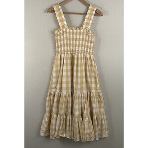Abercrombie & Fitch Womens L Gingham Tier Smocked Dress
UNMARKED PETITE!!!